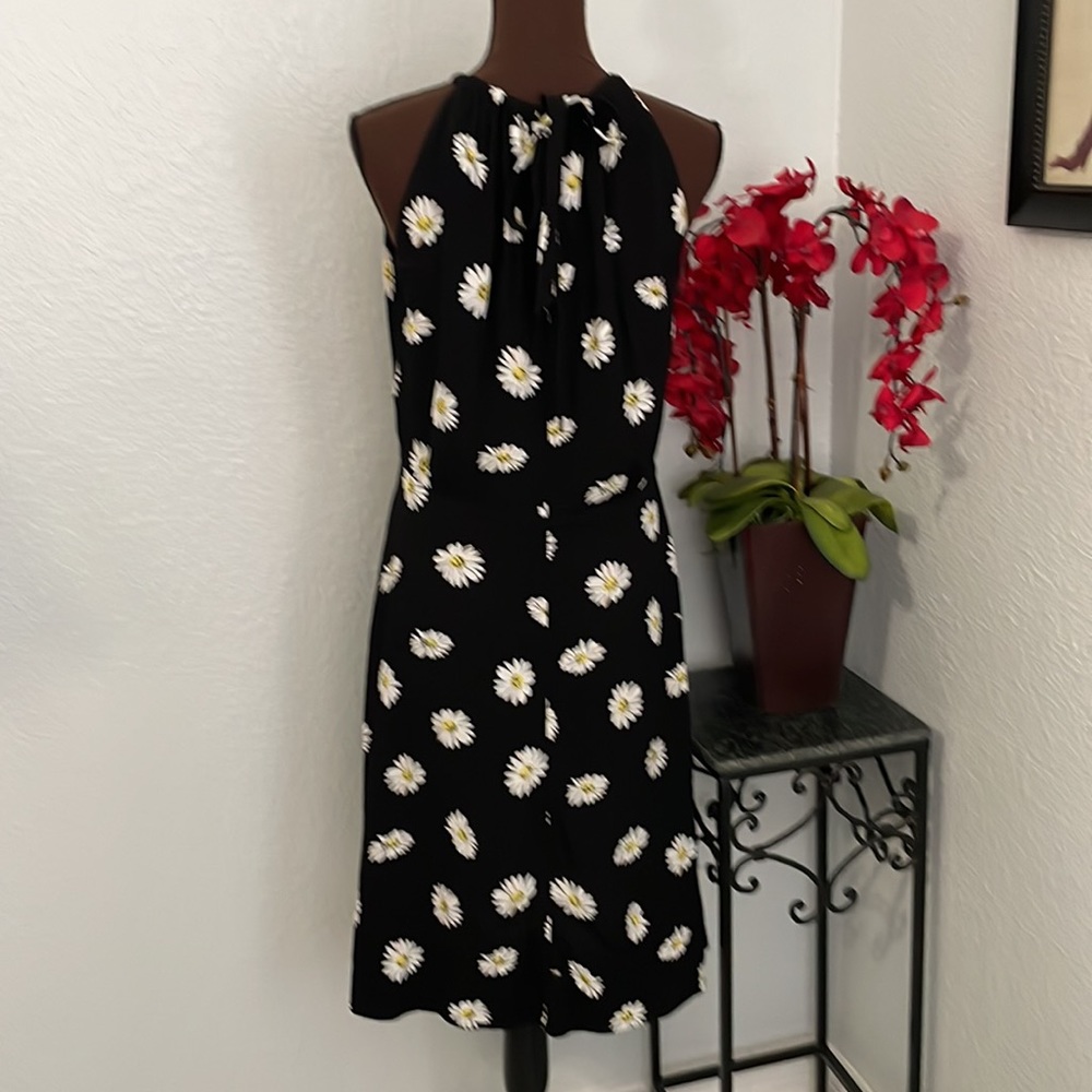 kate spade Black Daisy Print Midi Dress - Picture 3 of 6